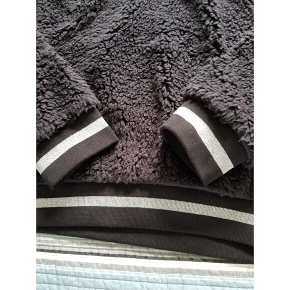 1.State Rich Black Teddy Bear Soft Long Sleeve Sparkly Trim Sweatshirt Womens M - Picture 4 of 8